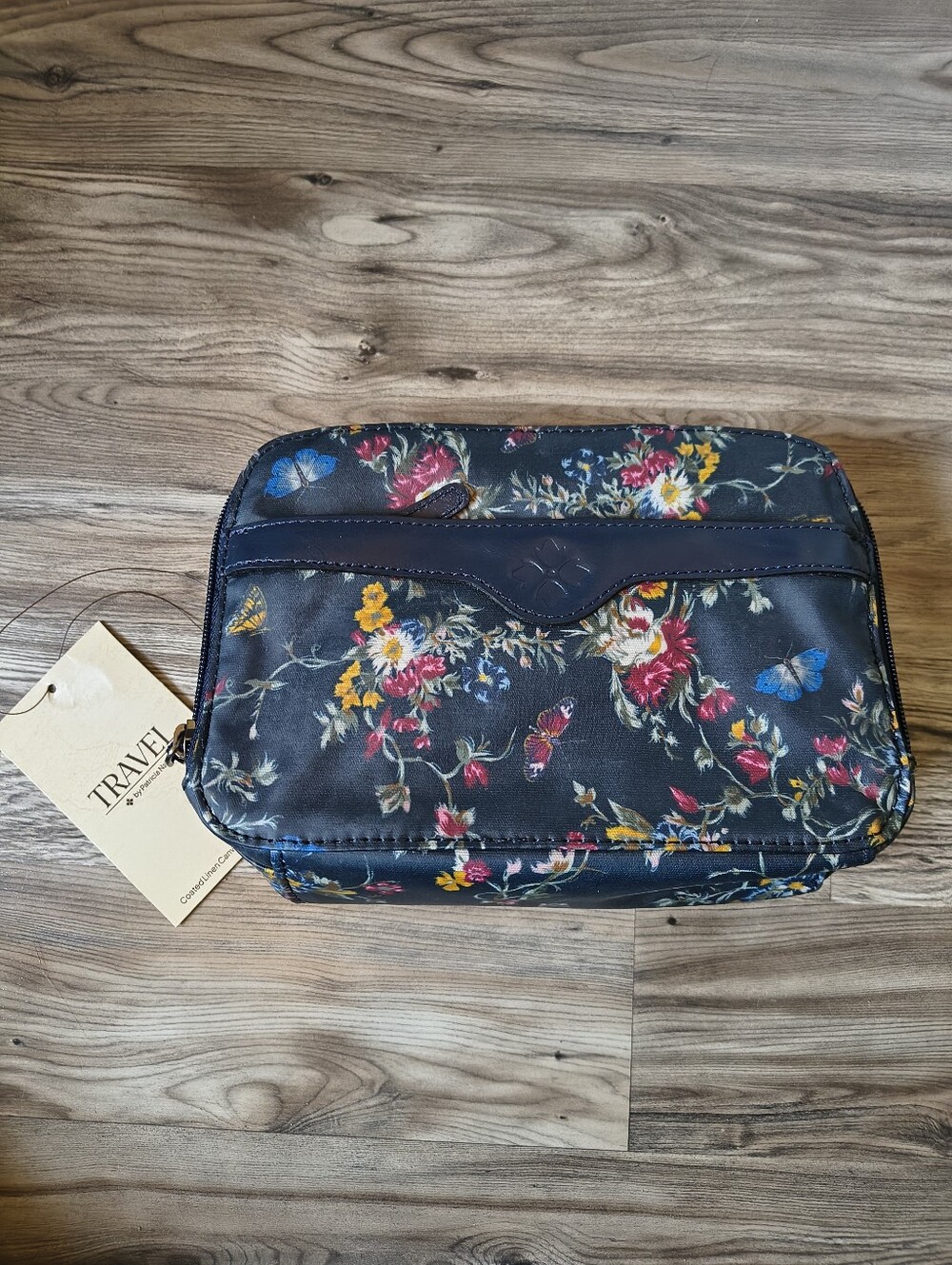 Patricia Nash Coated Canvas Gabella Cosmetic Case Butterfly Garden